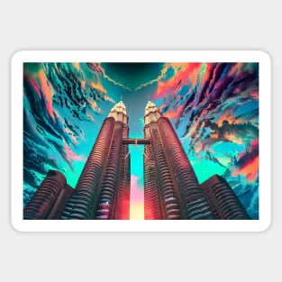 Malaysia, Petronas Twin Towers,cloud Sticker